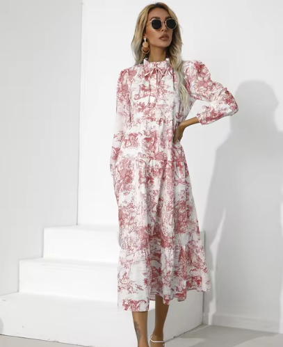 Carmina Elegant Floral Dress